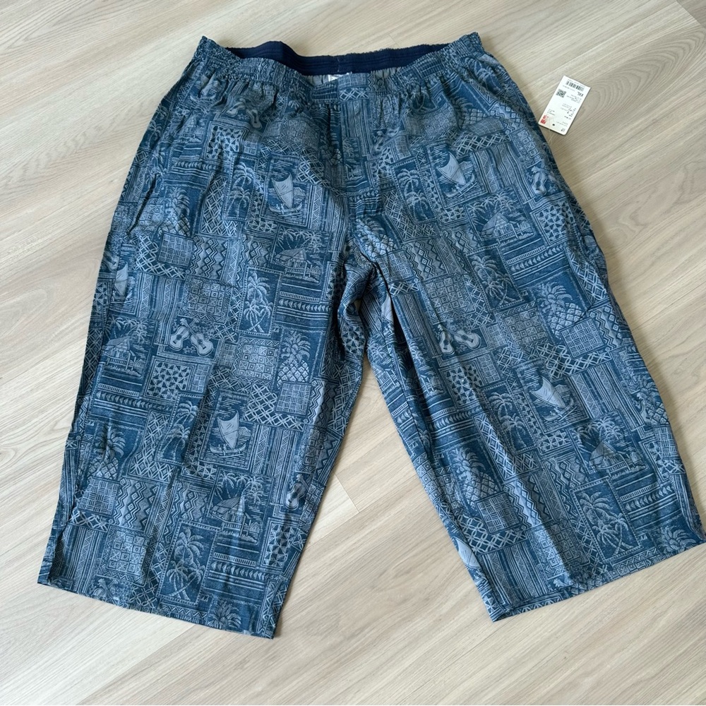 NEW Uniqlo Reyn Spooner Blue Half Pants Capris XXL